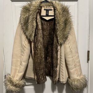 Luxurious Cream Faux Fur Teddy Jacket